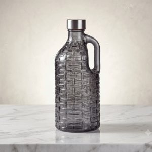 1 Liter Crystal bottle With Handle - Grey